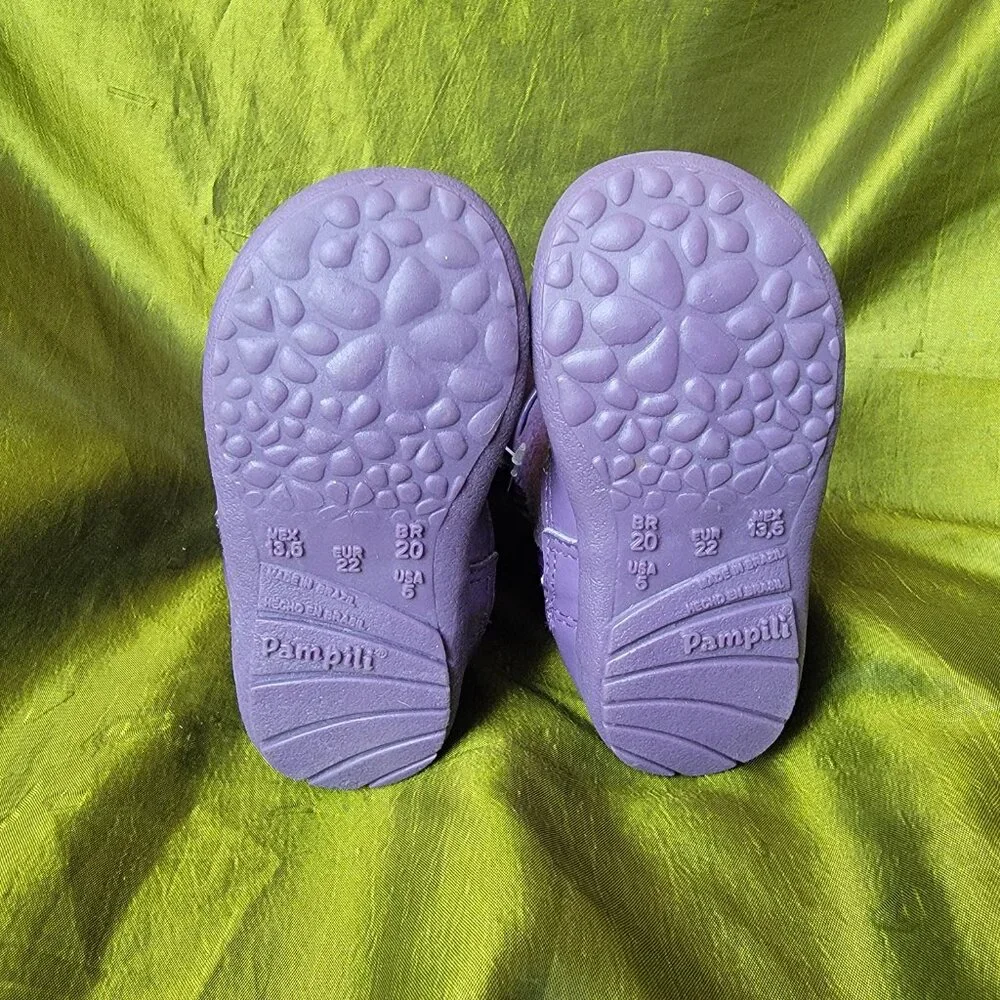 Pampili Purple Sparkly Girls Boots With Rhinestones and Sequins